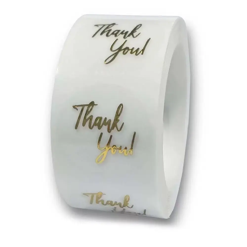 500pcs Labels 1inch Thank You Sticky Labels Self Adhesive Stickers For Small Business Wedding Gift Cards Envelope Sealing Label Stickers Self Adhesive Decal