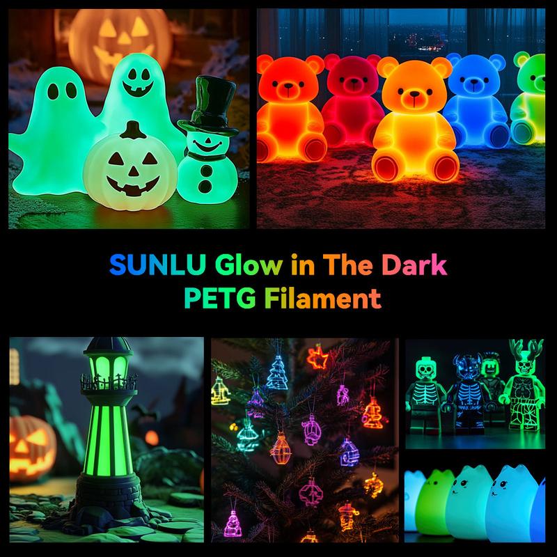 PETG Glow in The Dark (Luminous) SUNLU 3D Printer Filament 1KG