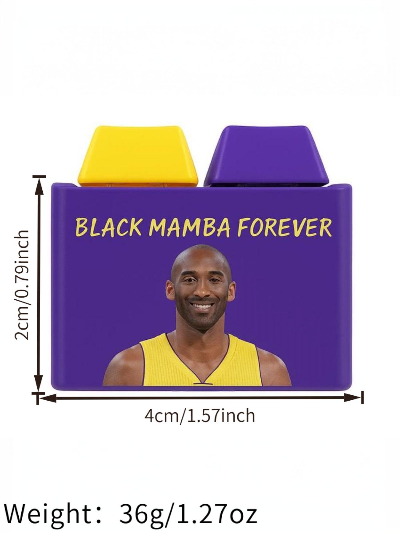 Mamba Theme 4-Key Sound Keycap Stylish Keychain Purple Gold Fun Collectible Gift