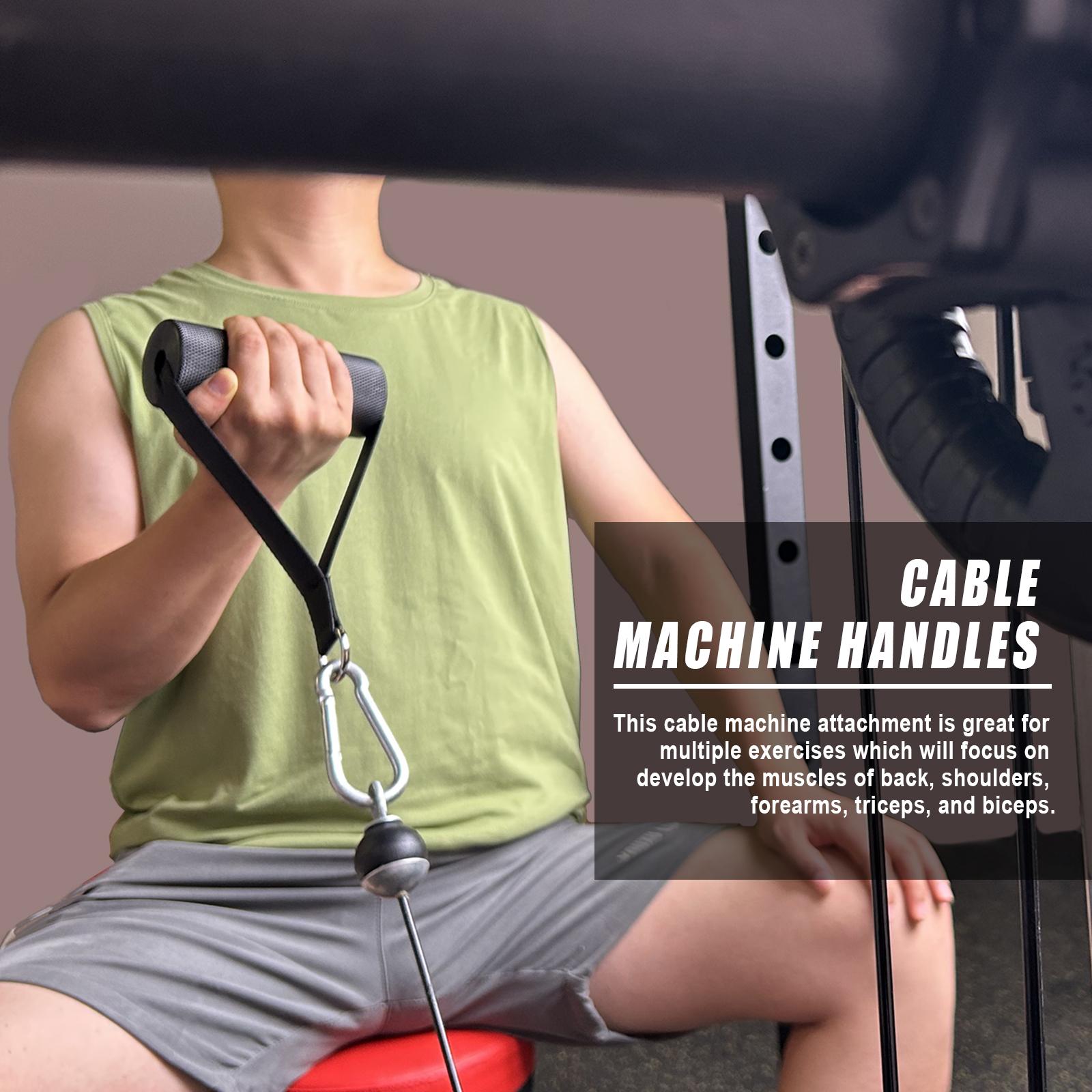 Upgraded LAT Pulldown Attachments Double D Handle, V Bar Cable Machine Attachments, Cable Attachments Gym Handles for Weight Workout