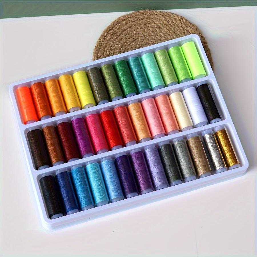 200 Yards Each 39-Color High-Strength Polyester Sewing Thread Set ...