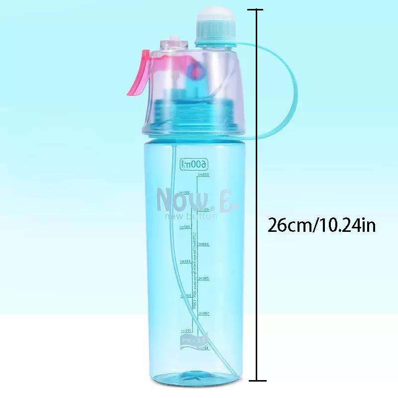 Summer Sports Water Bottle with Straw and Handle, BPA-Free Hydration Helper, Ideal Gift for Family, PC Material, No Ca Prop 65 Re/ca