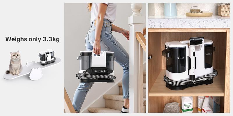 NEW Upgraded Heated Portable Spot Cleaner | Powerful Suction for Carpets, Upholstery, Car Interiors & Sofa