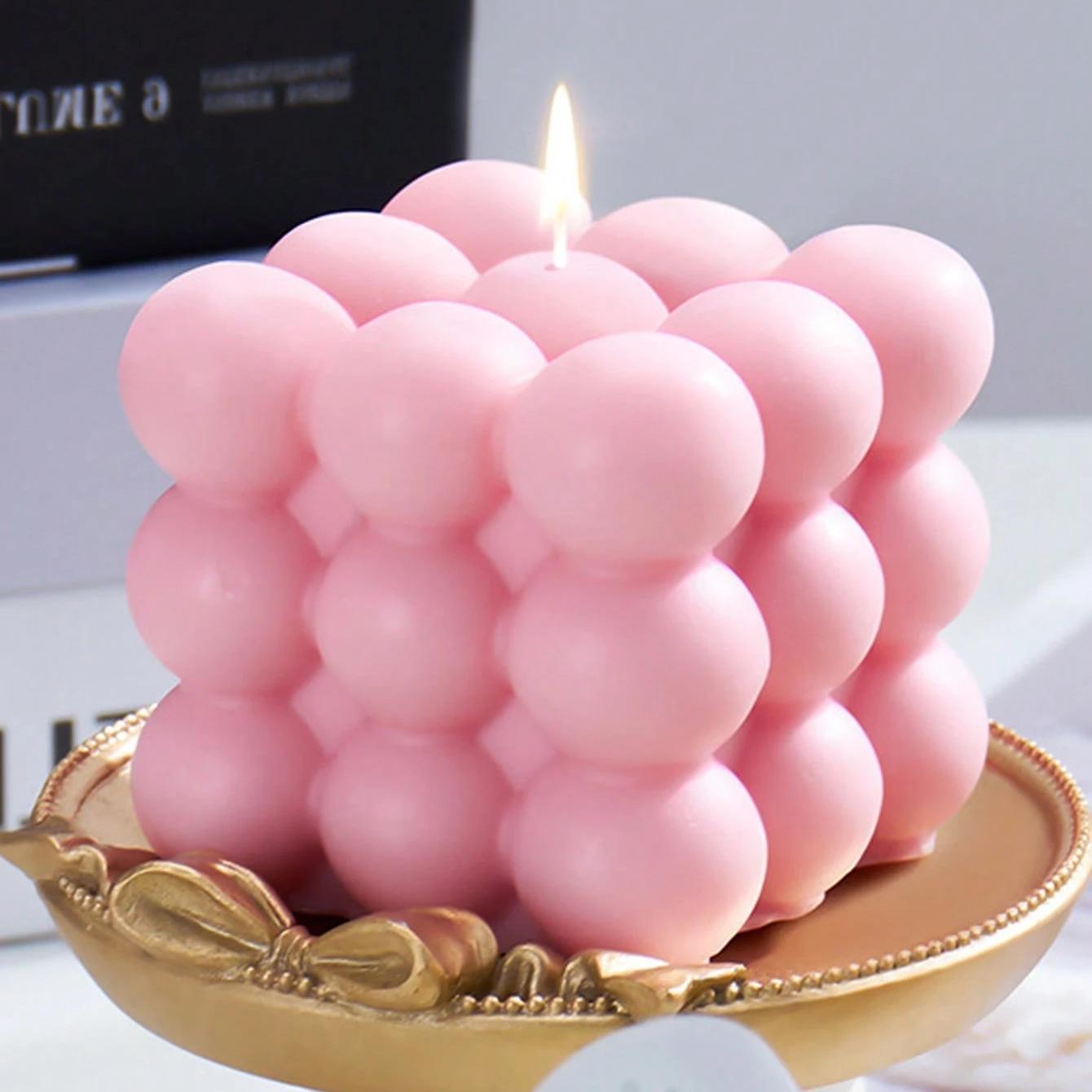 Creative Bubble Cube Candle, Aromatherapy Soy Wax Candle, Minimalist Home Decor, Bedroom Decoration, Christmas Decor, Wedding Centerpiece