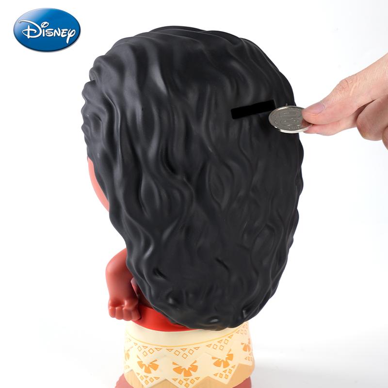 L-1PC Disney Moana Adventurous Princess Money Bank Officially Licensed PVC Coin Bank Cartoon Style Cute Character Collectible Decorative Piggy Ornaments
