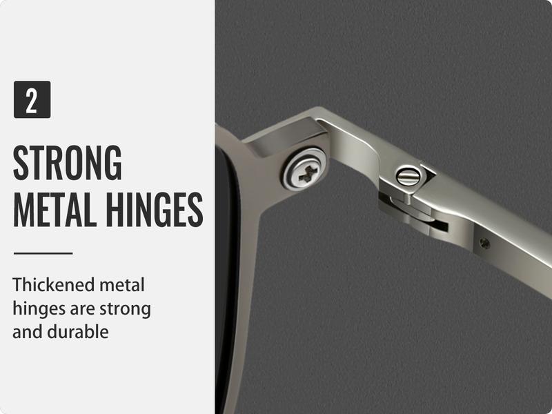 SUNGAIT Polarized Retro Square Aviator Sunglasses for Men Women UV400 Protection Vintage Metal Frame Travel Driving Beach Daily Eyewear Outdoor SGT745