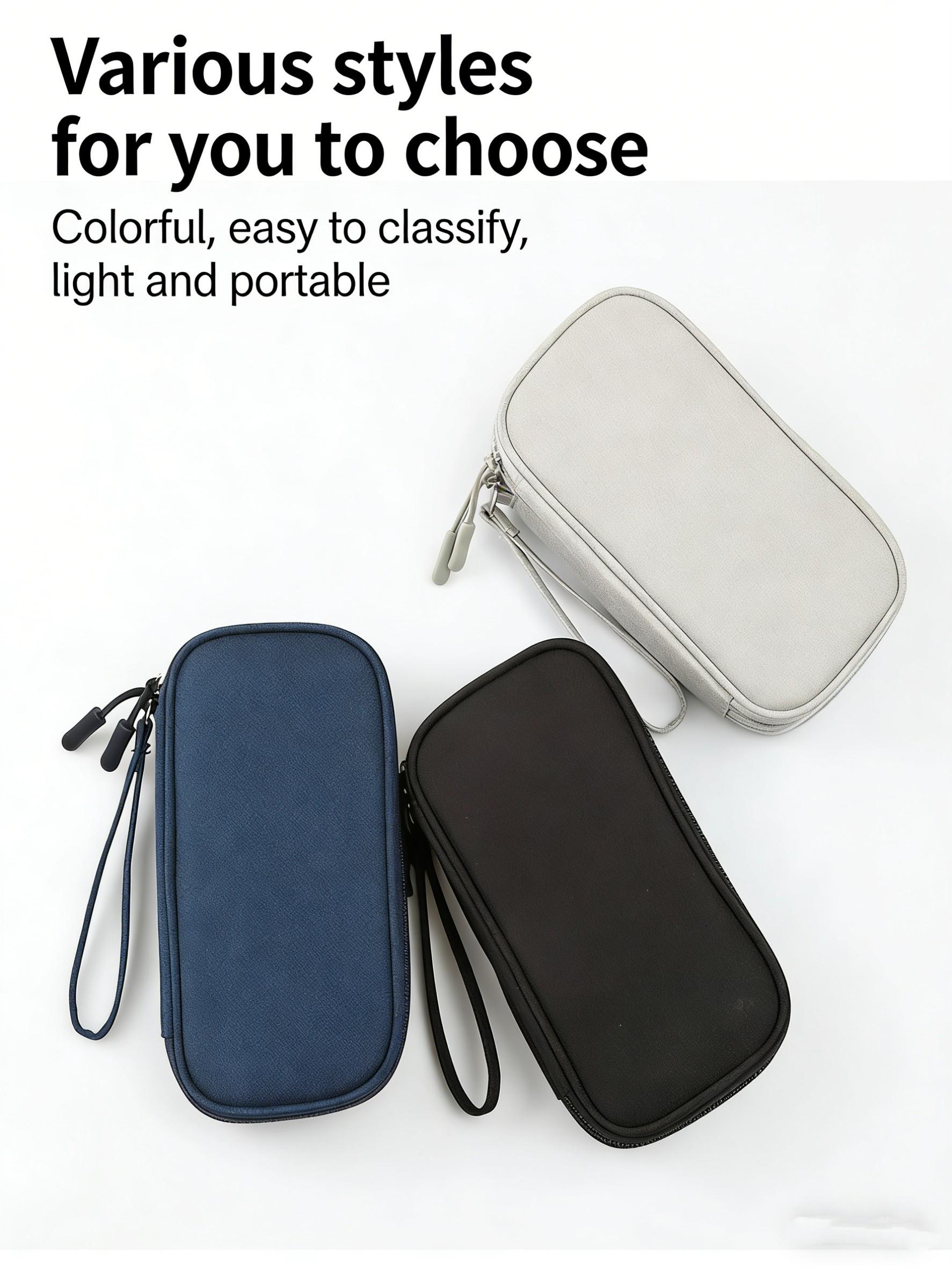 New Makeup Bag Charger Data Line Storage Box USB Flash Drive Mobile Hard Disk Phone Case Earphone Digital Organizer