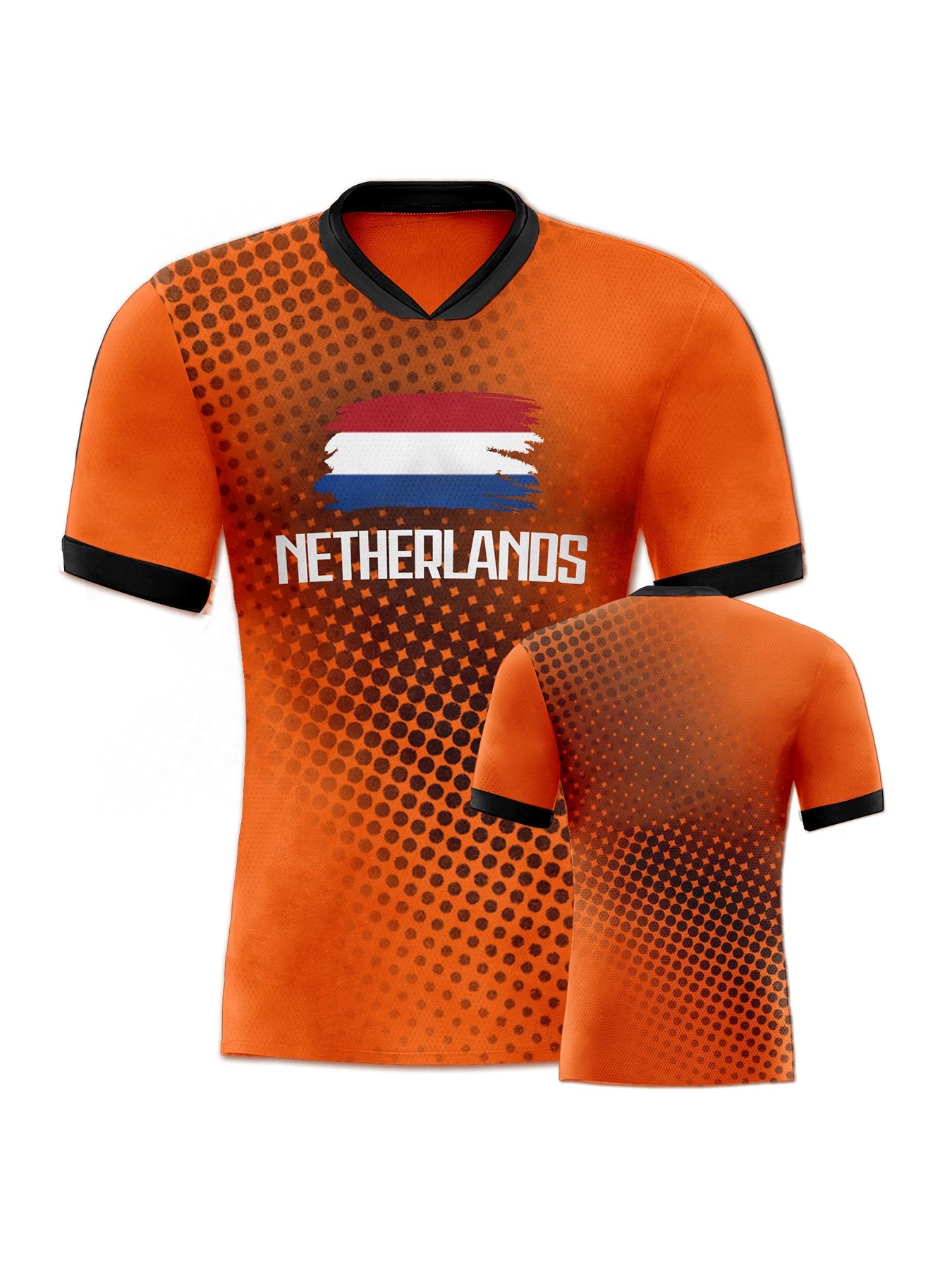 Netherlands Football Jersey Men's Breathable Soccer Shirt Netherlands National Team Fan Training Uniform