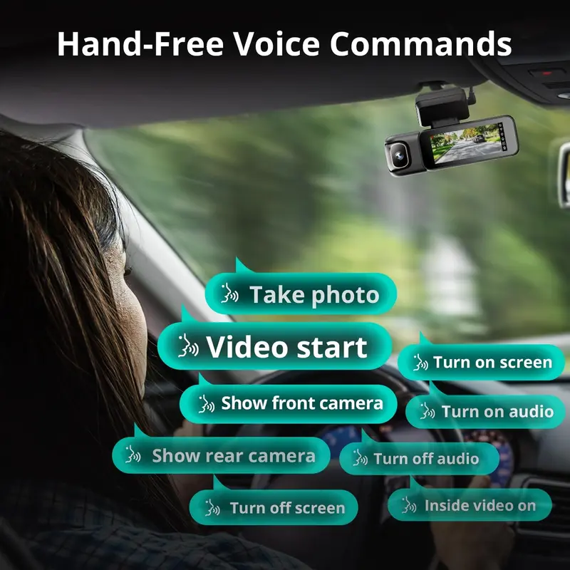 Botslab 4K 3 Channel Multi Camera Dash Cam, 3.18