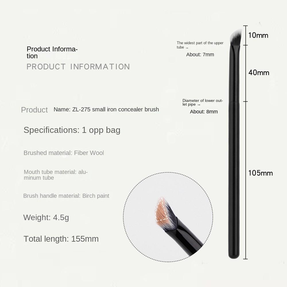 Small Iron Concealer Brush, Angled Cream Foundation Brush, Oblique Angled Triangle Makeup Tool, 1pcs Concealer Makeup Brushes