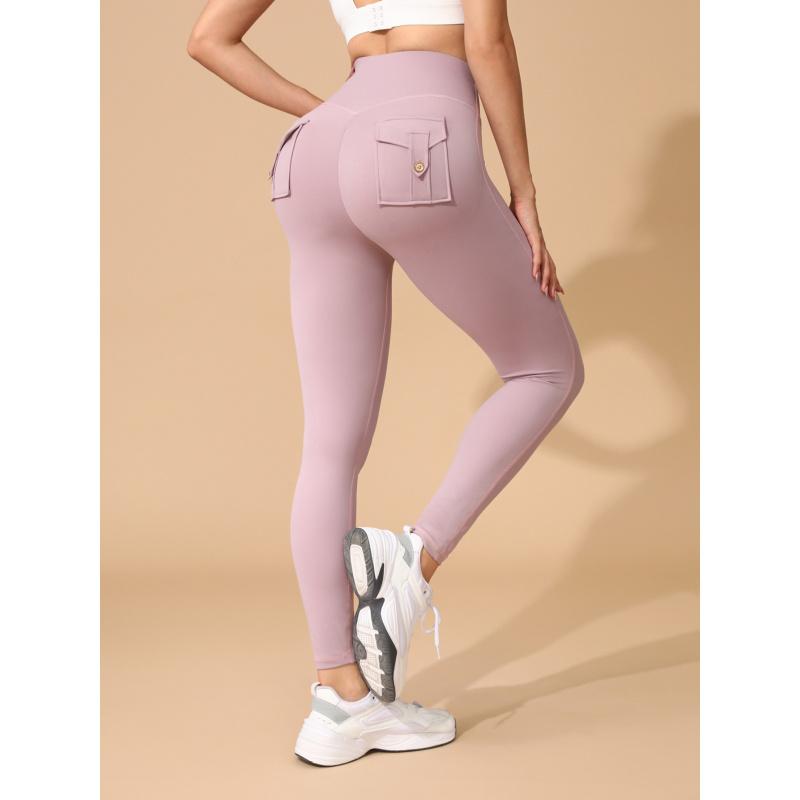 High Waist Yoga Pants with Phone Pocket| Butt Lifting Micro Flare Leggings No Chafing Workout Leggings