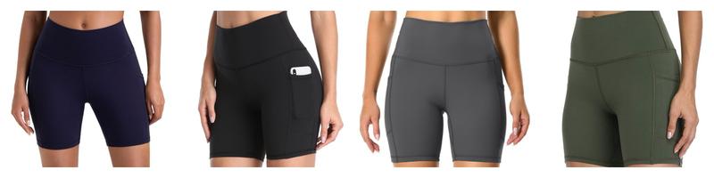 Colorfulkoala Women's High Waisted Biker Shorts with Pockets 6" Inseam Yoga Tummy Control Short