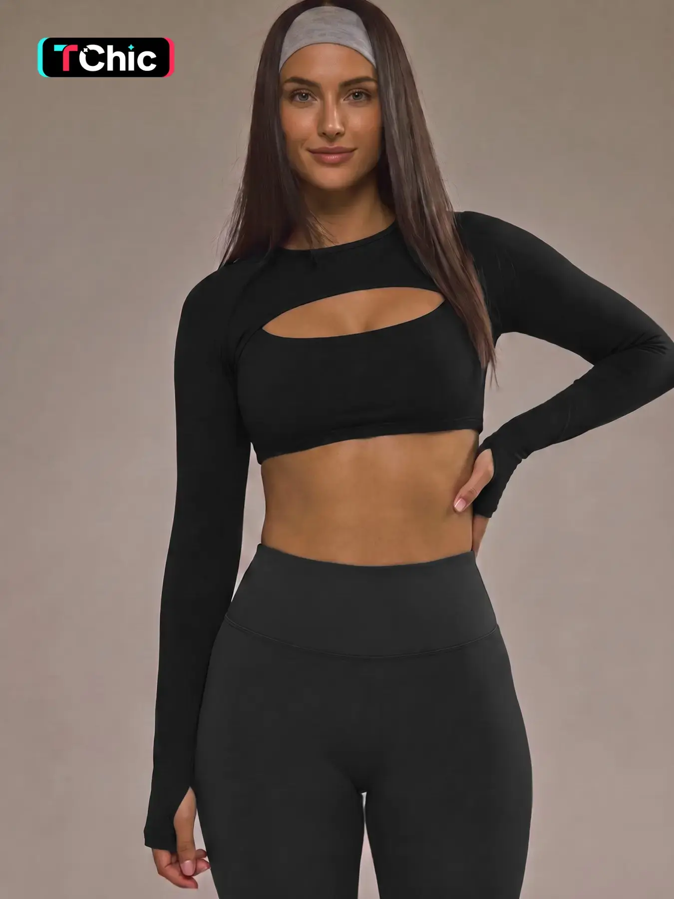 Women's Versatile Sporty Long Sleeve Shrug, Quick Dry Yoga Fitness Top, Breathable Unlined Short Jacket, All-Season Fitted Design Activewear Workout