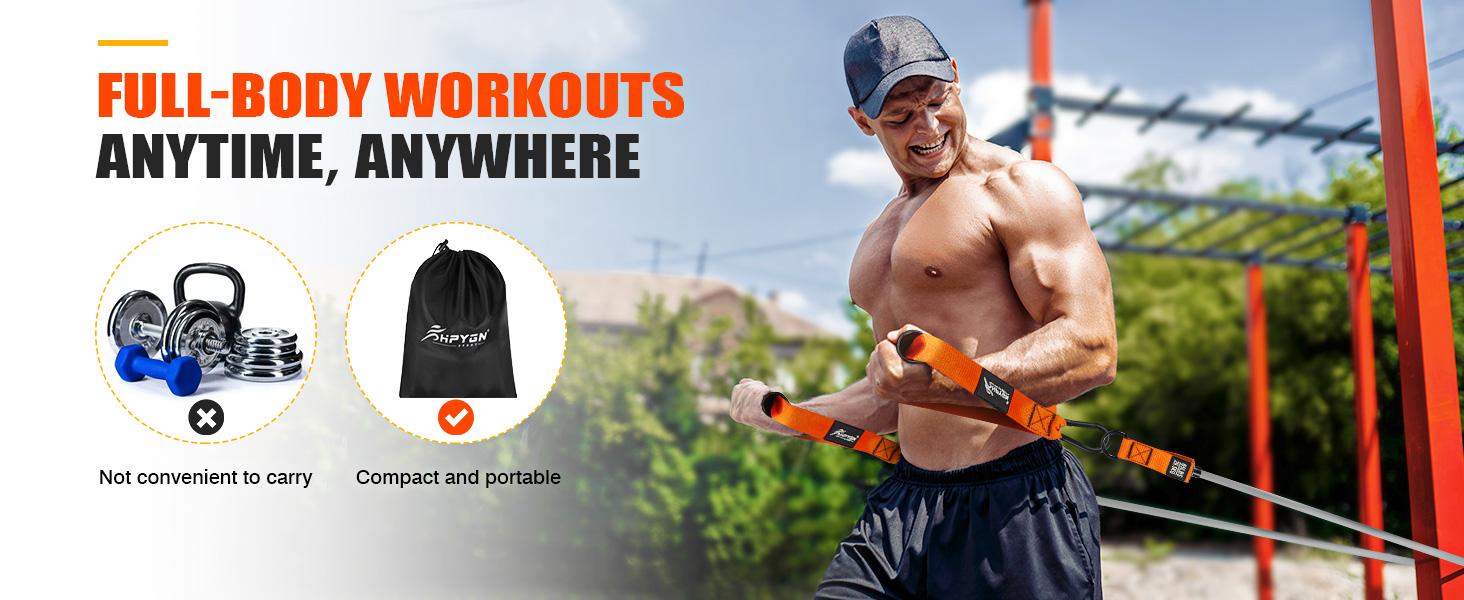 Resistance Bands with Handles - Heavy Duty Fitness Bands for Strength Training, Slim, Yoga, Home Gym Equipment