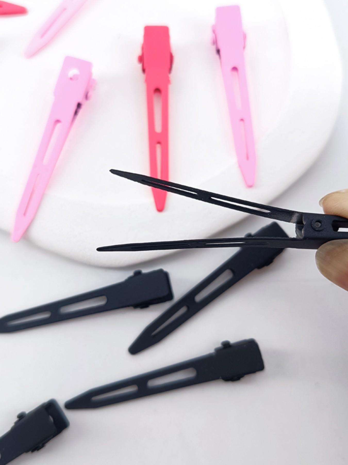 1 Pack 6 Pcs 5.5cm Hollow Point Metal Duckbill Clips, Ideal for Bangs Wavy Hair and Side Part, Perfect Daily Wear Gift for Mother's Day