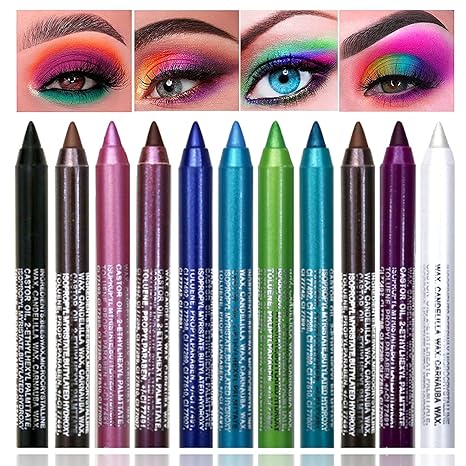 12 Colour Eyeliner  Resistant High Shine Pearl Smoky Punk Goth Eyeliner Back To School  Lipliner Makeup Cosmetic Mother's Day, birthday gifts, Valentine's Day gifts, cosmetics Gloss Color Pen
