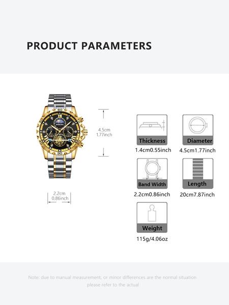 A genuine men's business student luminous waterproof flywheel high-end quartz watch Analog Quartz Watch