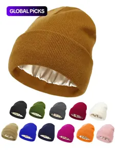 Solid Color Cozy Beanie Hats for Men, Boyfriend Gifts, Fall & Winter Outdoor Knitting Warm Hat for Men & Women, Fitted Hat, Daily Clothing Decor