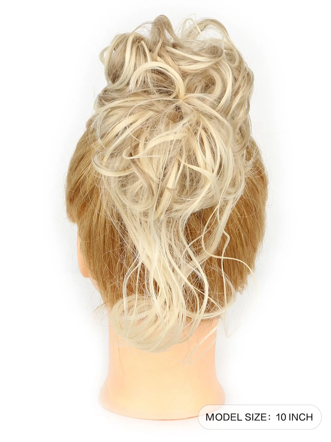 10 INCH Messy Bun Synthetic Extension Hair Piece Tousled Updo Hair Buns Extension Elastic Hair Band Hair Pieces Synthetic Curly Hair Bun Scrunchie Wavy Synthetic Hair For Women Girls