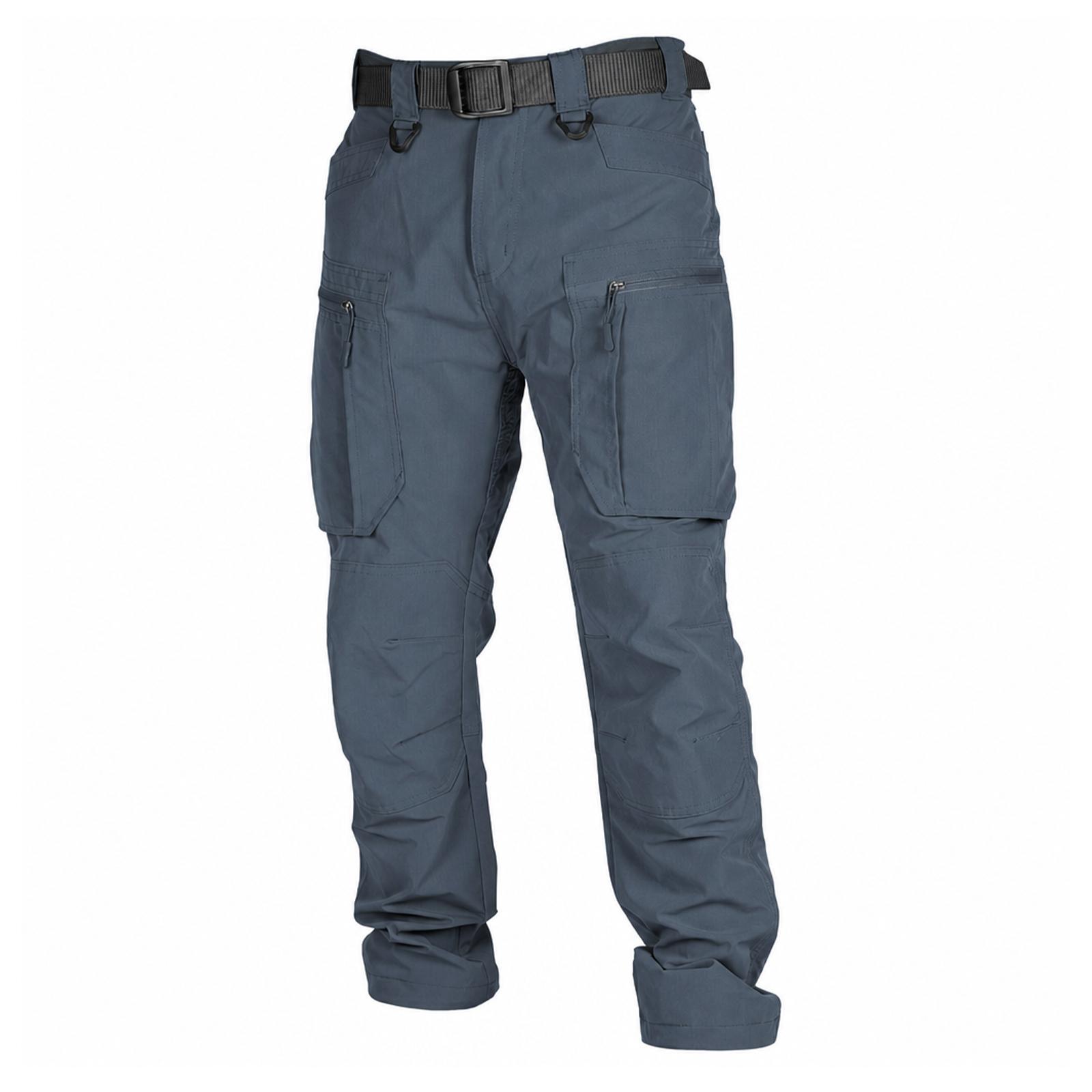 2-Pack Mens Lightweight Cargo Pants, Ripstop Tactical Pants with Large-Capacity Pockets, Wear-Resistant Fabric for Outdoor Hiking & Travel