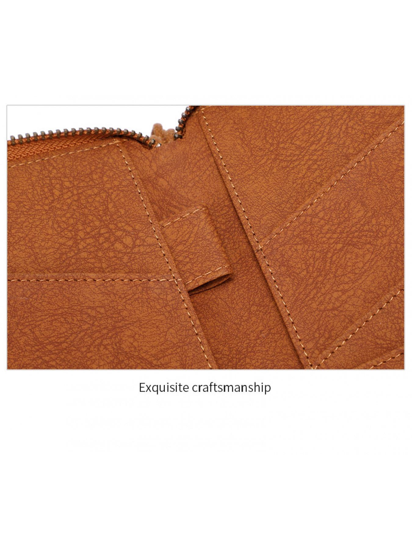 Multi-Functional Travel Document Organizer - RFID Blocking Long Zippered Passport Wallet, Passport Cover, Ticket & ID Storage Bag, Travel Document Holder