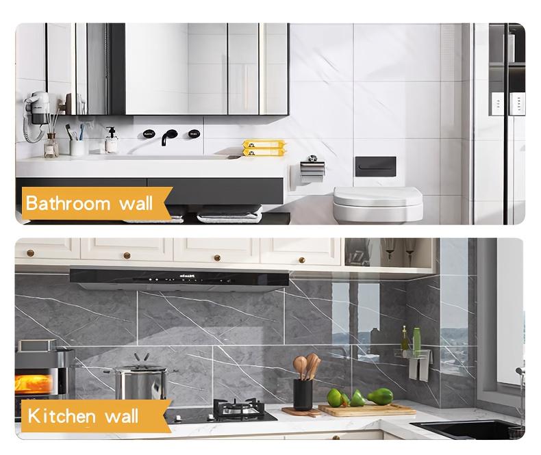 10/30 Pcs Marble Peel and Stick Wallpaper Tiles | Waterproof Vinyl Backsplash Panels for Bathroom, Kitchen & Living Room | Self-Adhesive with Blue/Gold/Grey/White Marble Patterns | 11.8in*11.8in (30cm*30cm) - Tool-Free Installation, No Glue Needed