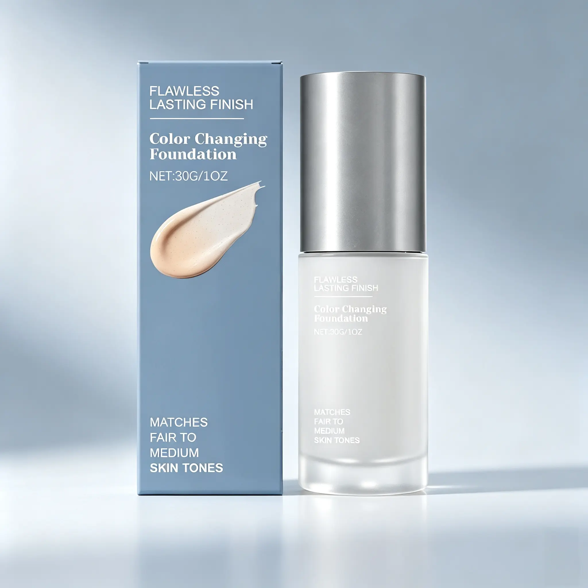 Color Changing Light Foundation, Hydrating Sheer Finish Daily Base Makeup 30g