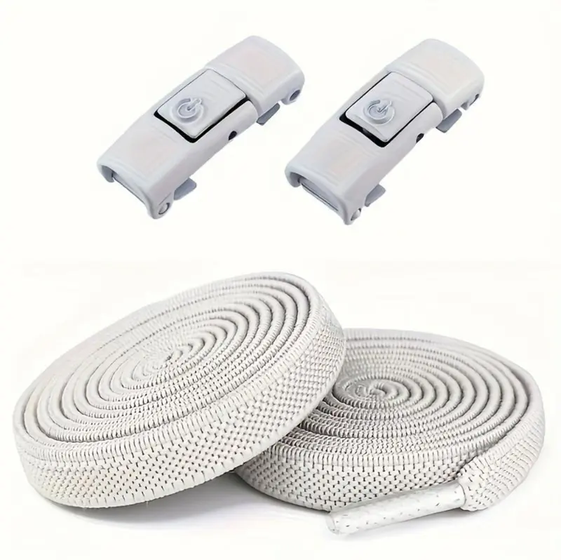 Unisex Adjustable No-Tie Stretchy Cotton Elastic Athleisure Shoelaces Set - 39.4in, Metal Lock Hold, Simple Adjustable Buckle, Customizable Length, Lightweight One Size, Travel-Ready, Sports Shoe Accessory, Elastic Laces for Sneakers