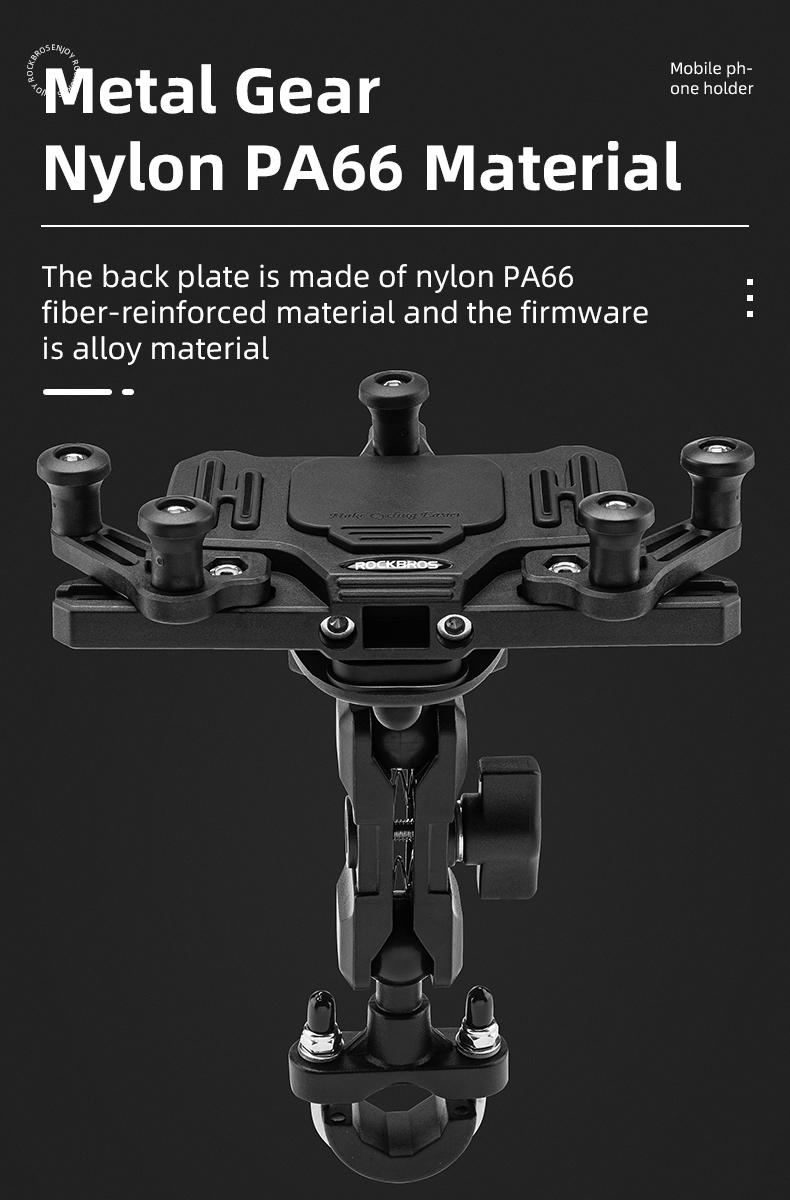 ROCKBROS Motorcycle Bike Phone Mount with Vibration Dampener for 4.7''-7.1'' Phones, Universal Motorcycle Handlebar Mount Phone Holder