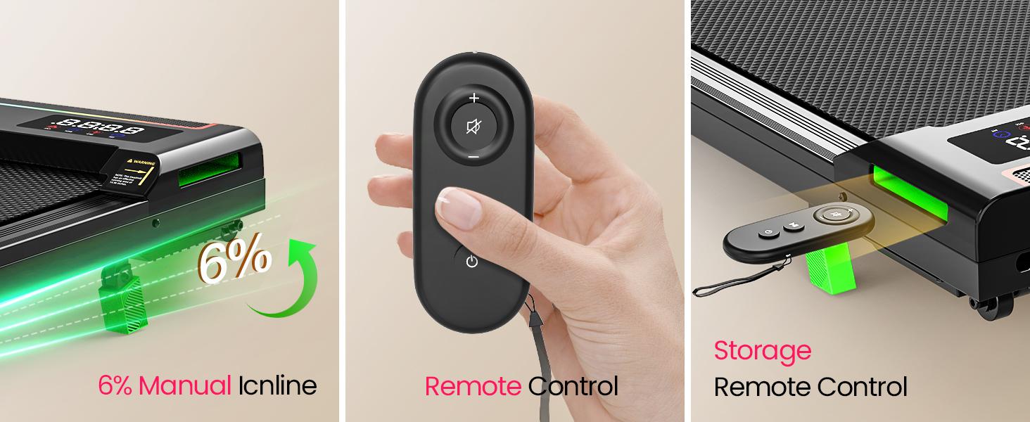 [a weight capacity of up to 330 lbs] 2026 Fresh Appearance Brushless  Motor Walking Pad with 6% Incline, Under Desk Treadmill for Home, 2.5HP Portable Treadmills with Remote Control, 4 in 1 Incline Treadmill with LED Display