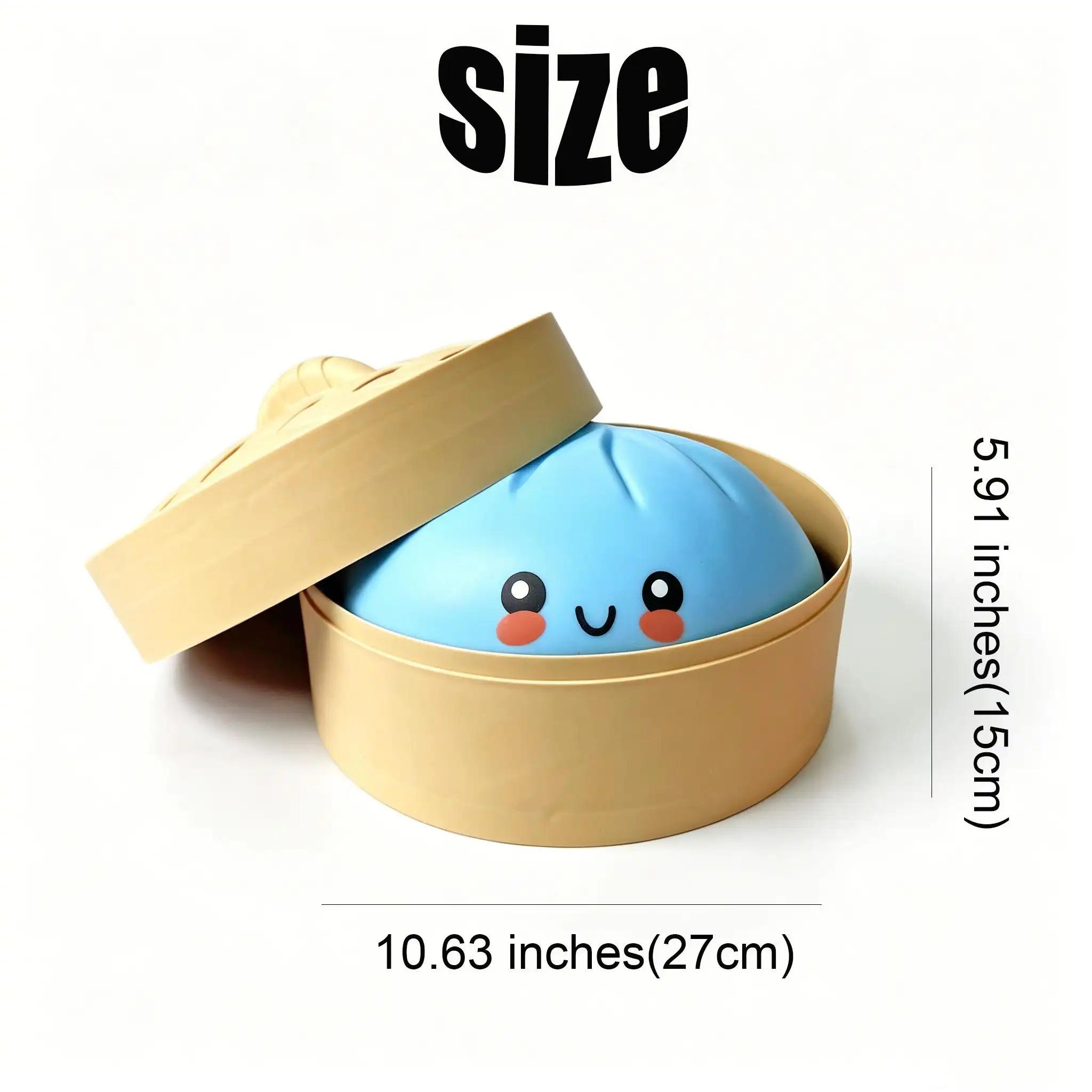 Jumbo 10.6" Bun Squishy Blind Box, Soft Slow-Rising Stress Relief Bun Toy, Surprise Mystery Fidget Toy, Sensory Fidget Squishies, Cute Expressive Squishy for Relaxation & Fun