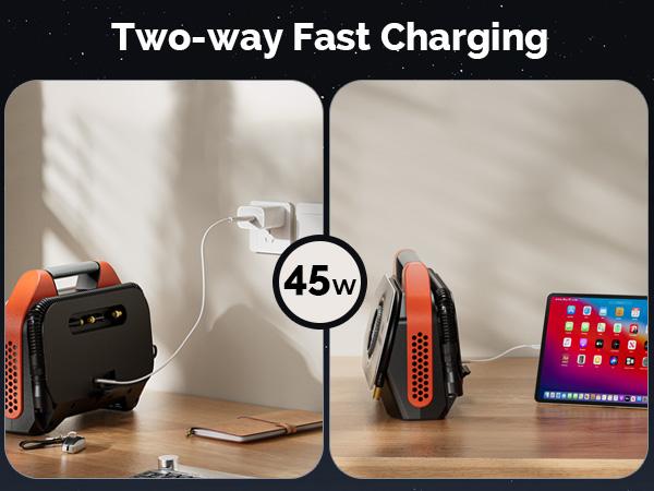 ETENWOLF VORTEX S6 Tire Inflator Portable Air Compressor for Heavy-duty Vehicles, Cordless Air Pump for Car & Inflatables with 19200mAh Battery, 100% Duty Cycle & Dual Cylinder Bike Pump