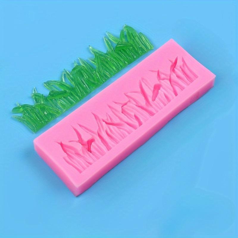 1pc Grass Mold for Cakes and Chocolates - Rectangular Shape, Plant Theme, Perfect for Wedding Decorations
