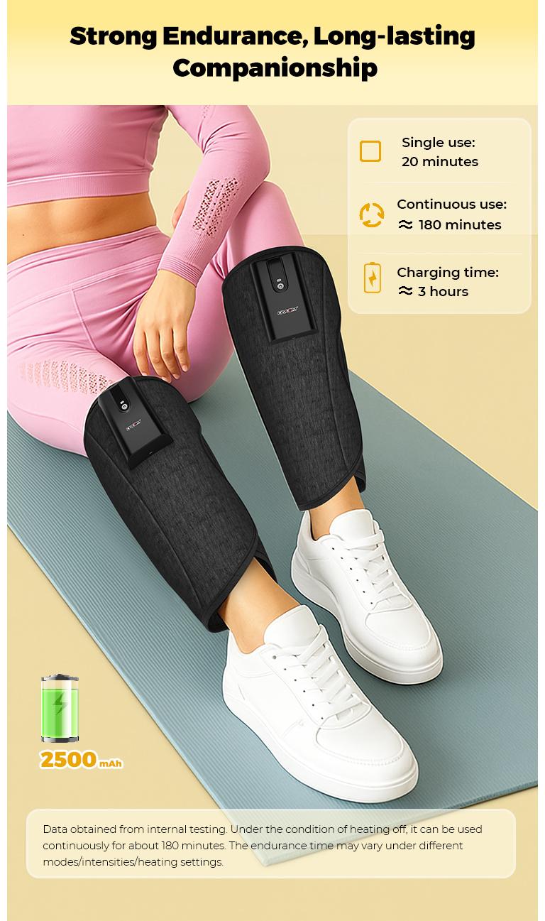 CINCOM Wireless Leg Massager with Heating, Calf Airbags, Multiple Modes, and Intensity Levels for Optimal Relaxation – A Thoughtful Gift for Any Occasion