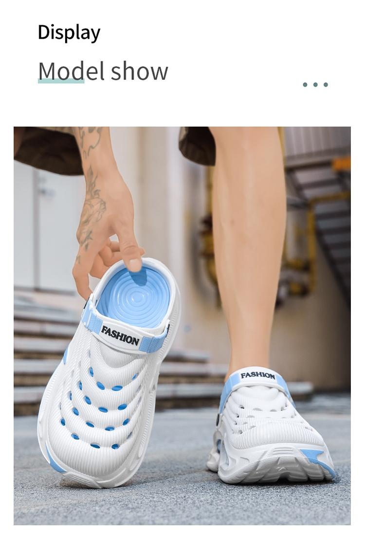 3 Color Functional Hole Slippers, Thick Sole Breathable One-Step, Fashion Woven Strap, Unisex Outdoor Casual Cool Sandals