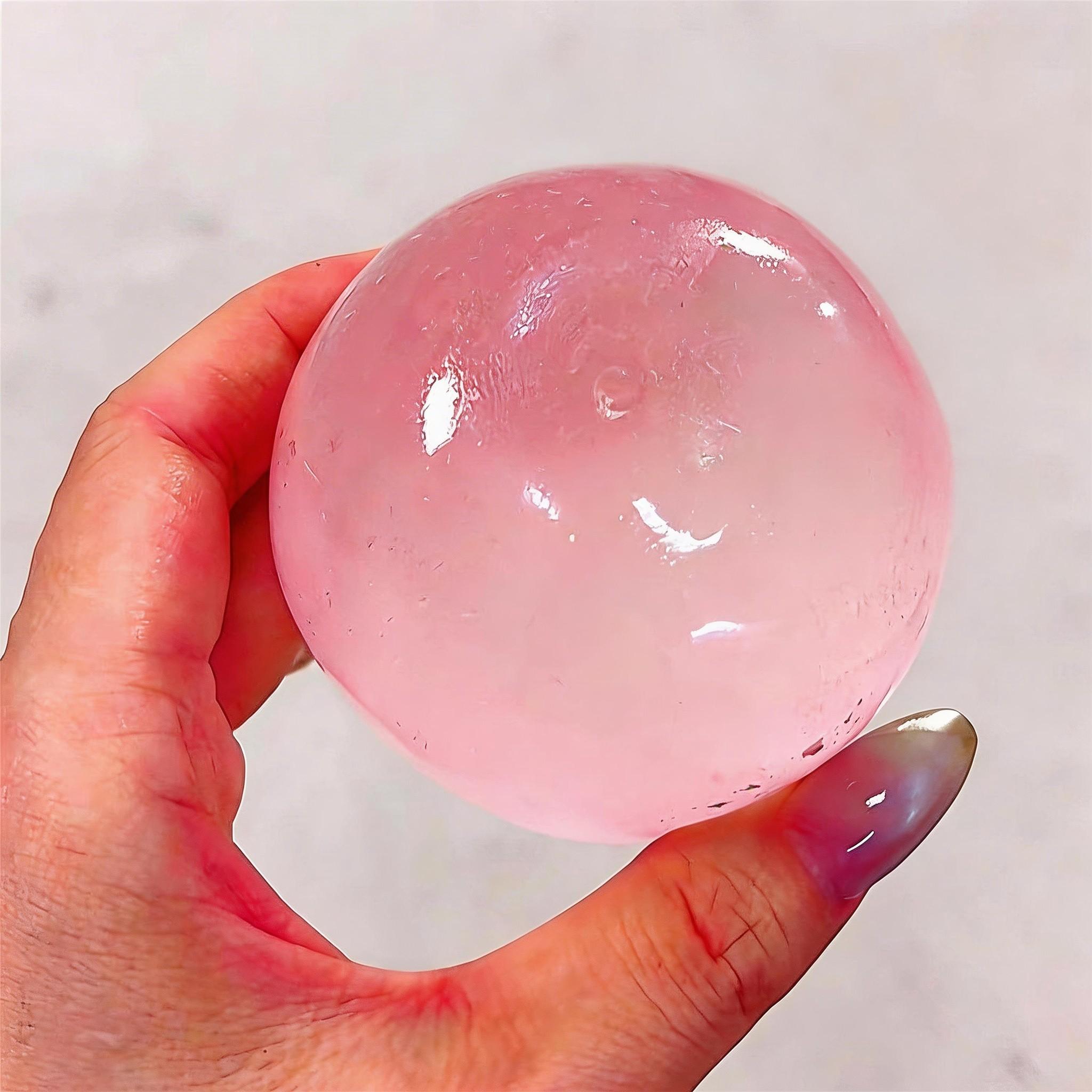 Blue/Pink Coconut Oil Slow-Rebound Squeeze Ball – 6cm Stress Relief Toy, suitable for anxiety relief, ideal for adults, teenagers, and those with autism sensory needs, a perfect holiday gift marble ez