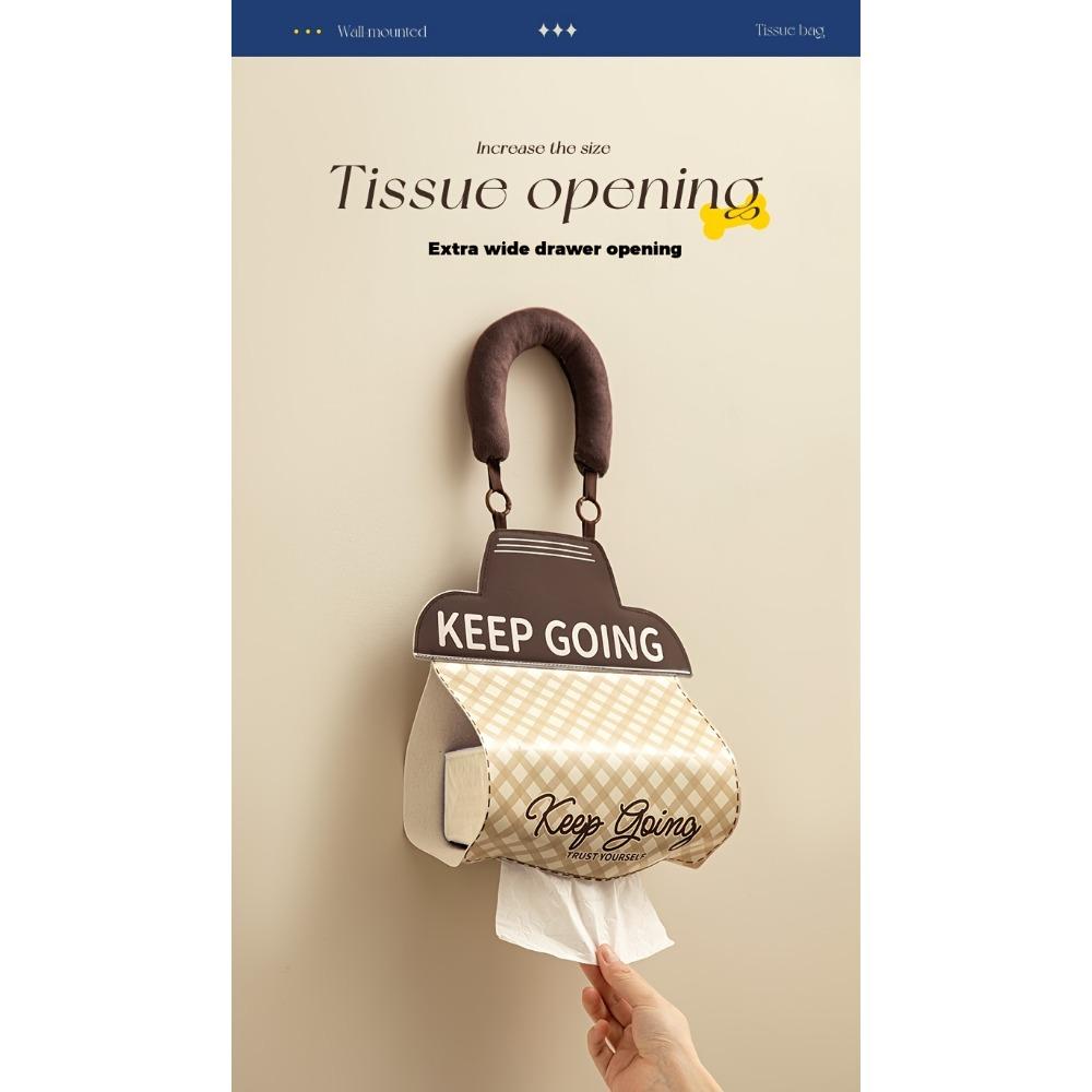 Creative Wall-Mounted Tissue Box, Soft Tissue Storage Bag for Both Bedroom and Kitchen, Fun Hanging Tissue Box.