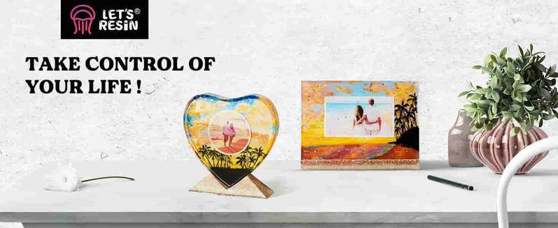 Epoxy Molds, Silicone, Large Size Picture Frames Silicone Molds Rectangle & Heart Shape Epoxy Resin Molds for Valentine's Day, DIY Home Table Décor,Anniversary Gift,DIY Gift- Let's Resin