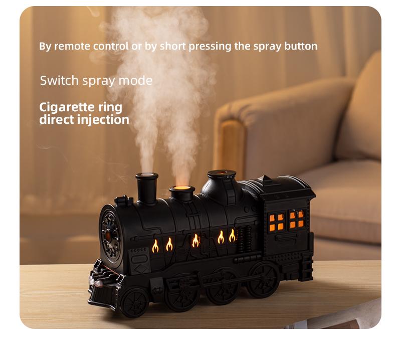 train diffuser Small train aromatherapy machine essential oil diffuser desktop retro ornaments humidifier home large fog remote control