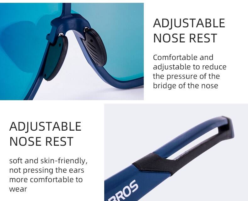 ROCKBROS Polarized Sunglasses for Men Women UV Protection Cycling Sunglasses Sport Glasses with Interchangeable Lenses