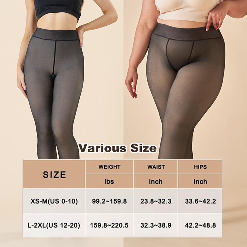Women's Fleece Lined Leggings, Thick Sheer Winter Leggings