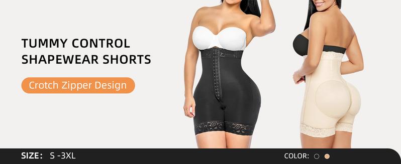 YIANNA Tummy Control Shapewear for Women Fajas Colombianas Shorts Butt Lifter with Zipper Crotch YIANNA Tummy Control Shapewear for Women Fajas Colombianas Shorts Butt Lifter with Zipper Crotch