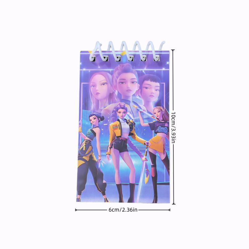 10pcs Kpop Mini Notebook Set 24 Pages Lined Notepad For Office Journal Diary Student Class Stationery Cosplay Prop Spiral Notebook Journal