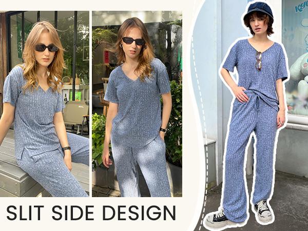 Ekouaer Women's Pajamas Set: Short Sleeve Top & Capri Pants. Soft, Breathable Pjs for Lounge & Sleep. S-XXL Sizes. Basic Collar, Comfortable Loungewear. Spring Essentials for Women.