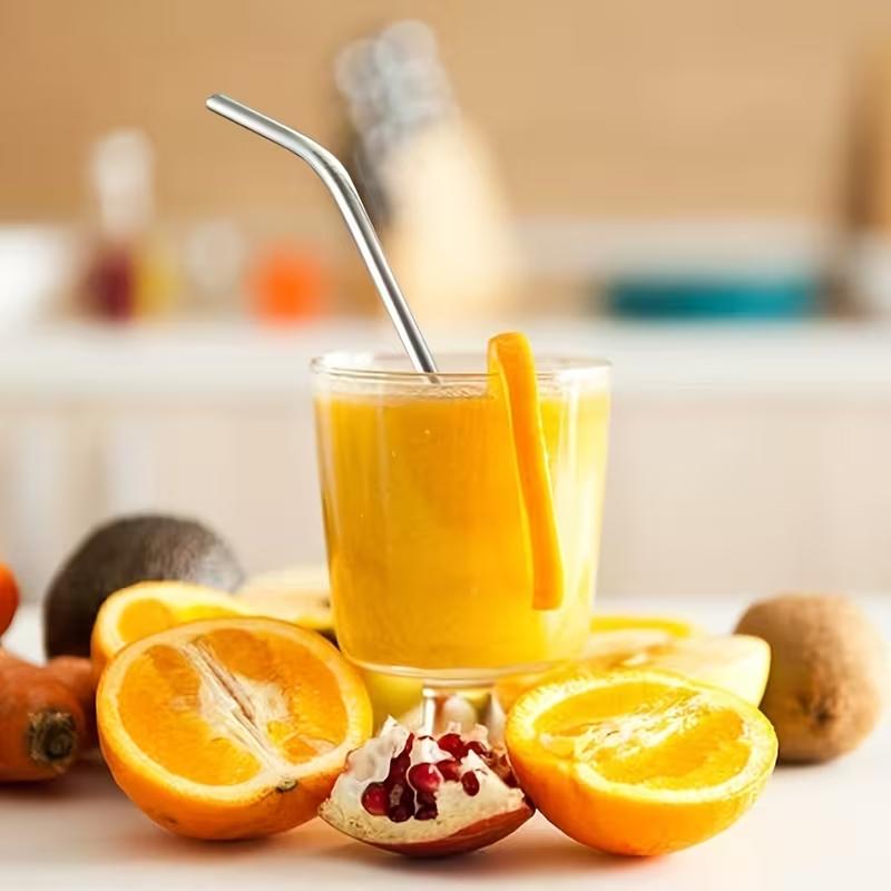 Reusable Straw and Brush Set, 304 Stainless Steel Straws for 20oz Tumblers, 8.5 Inch Straws for Cocktails/ice Tea/milkshakes, Dishwasher Safe