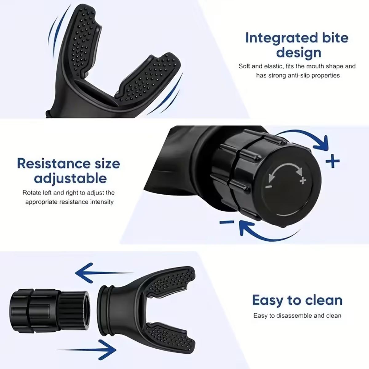 Breathing Fitness Trainer, Resistance Lung Exerciser, Adjustable Endurance Device, Portable 4in, Usa Made, for Wellness, Yoga, Athletes, Runners