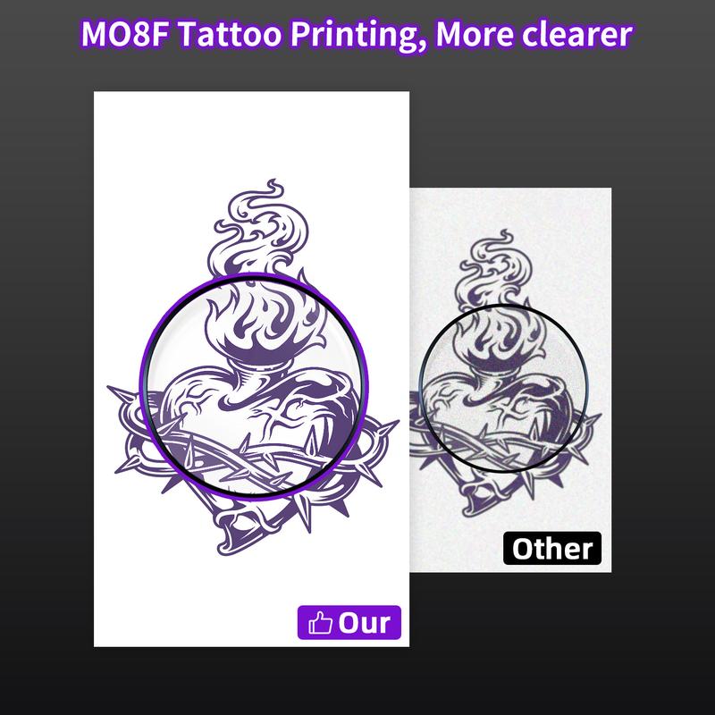 Phomemo M08F Tattoo Printer – Wireless Bluetooth Thermal Printer for Tattoo Artists & Beginners, Compatible with Smartphone, Tablet & PC, Includes 10pcs Transfer Paper, Ideal for On-the-Go Tattoo Transfers