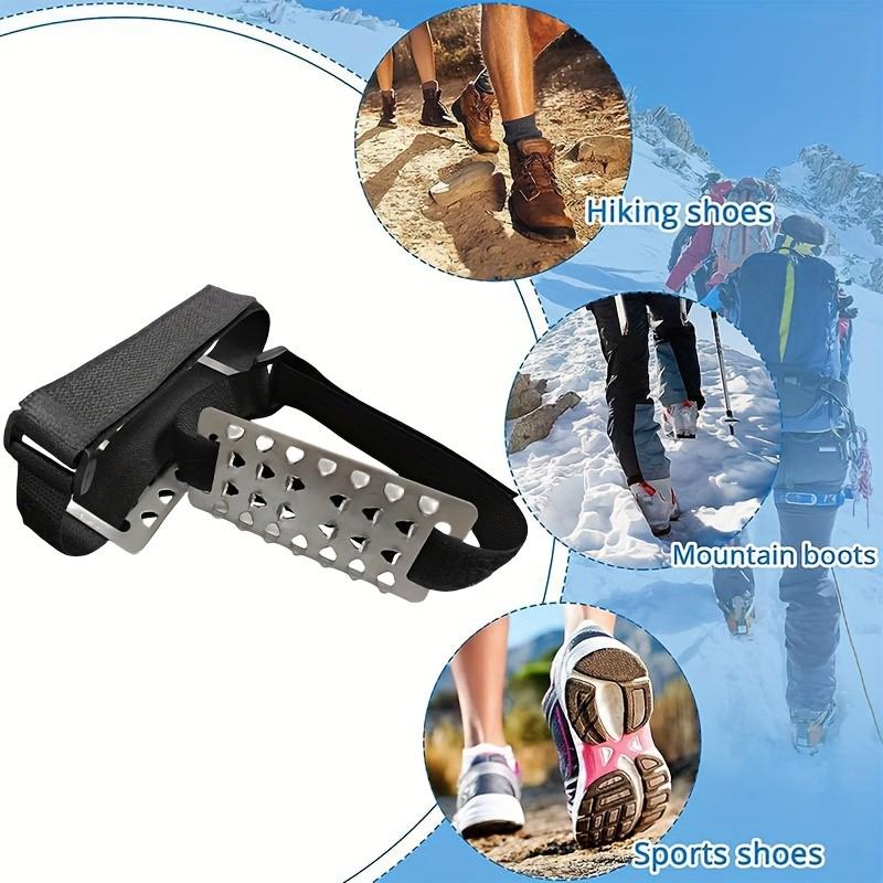 26 Teeth Claw Ice Gripper, Anti-Slip Traction Spikes for Hiking & Climbing, Durable Metal Cleats, Adjustable Strap, Winter Sports Gear