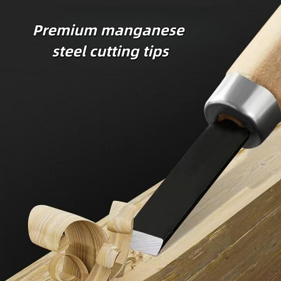 Wood Carving Tool Set 12 Pieces, Durable Steel Sculpting Knife, Essential for DIY Woodworking and Handicrafts, Perfect for Creative Projects