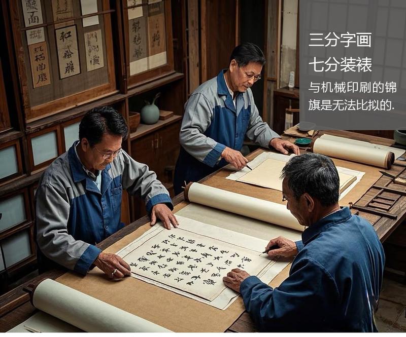 Shoulong 'nine Thousand Miles of Wind and Peng Soaring High' Award-Winning Calligraphy Scroll 32x172cm, Handwritten Brush Calligraphy on Fine Silk, National First Calligraphy Exhibition Winner